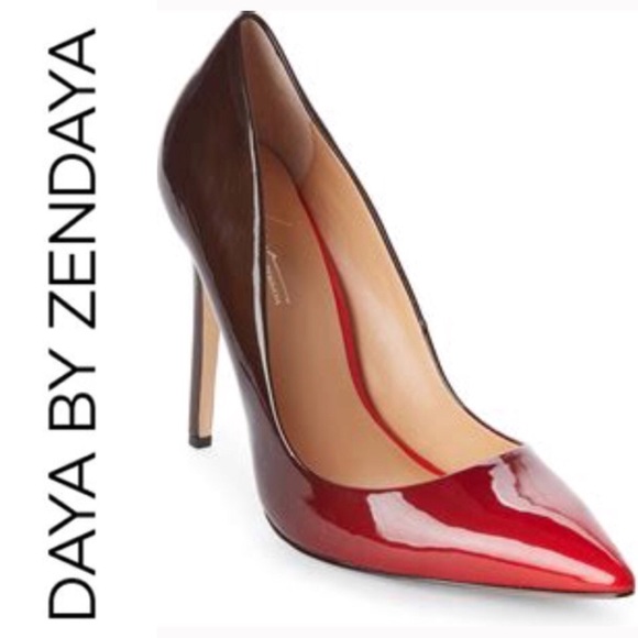 Zendaya Shoes - 🆕 Zendaya Red and Wine Ombré Heels